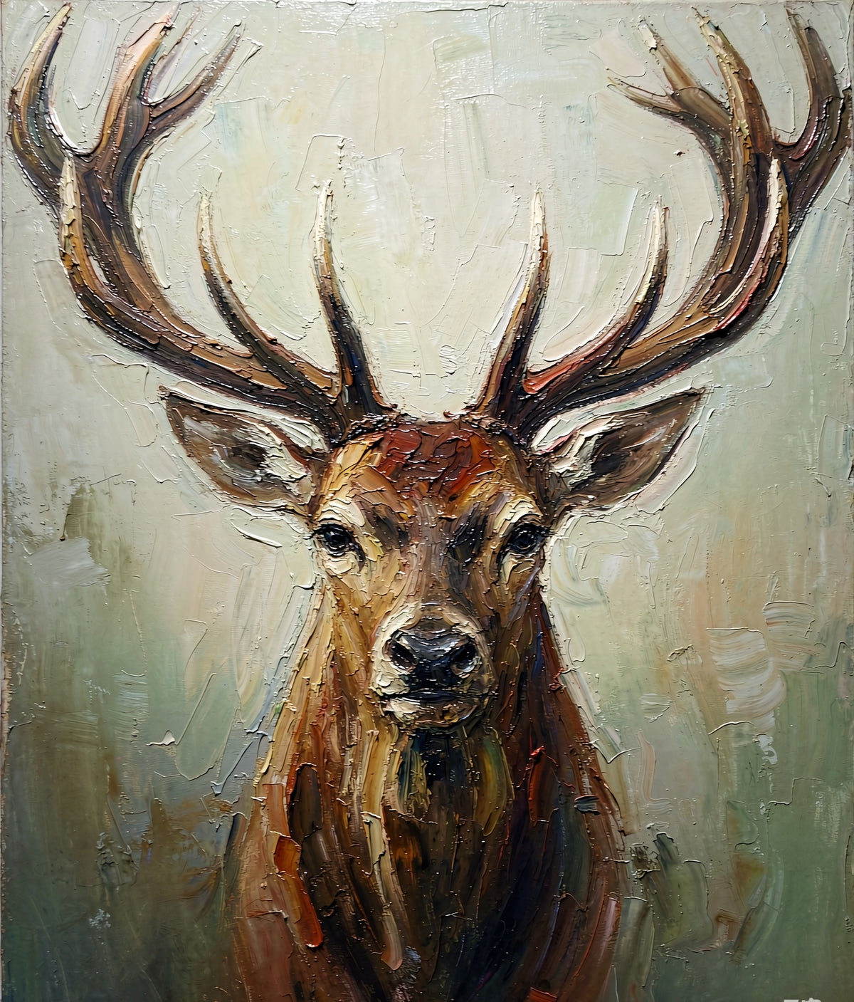 Stag original oil painting
