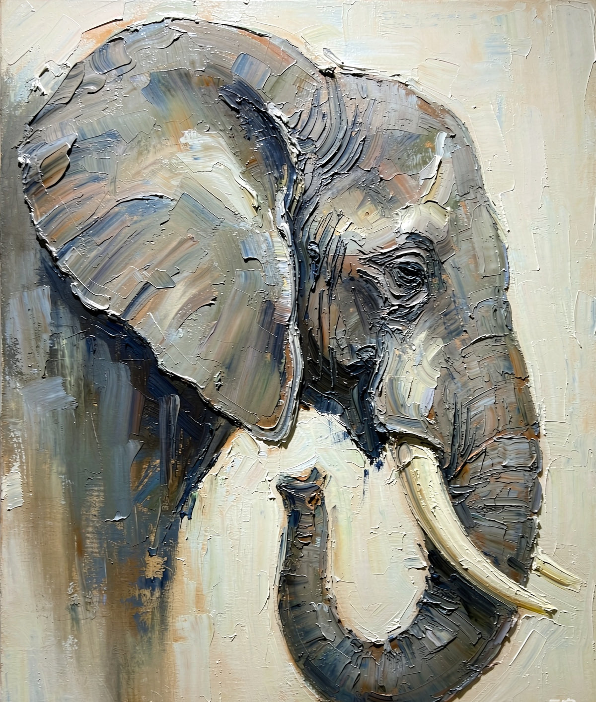 Elephant original oil painting