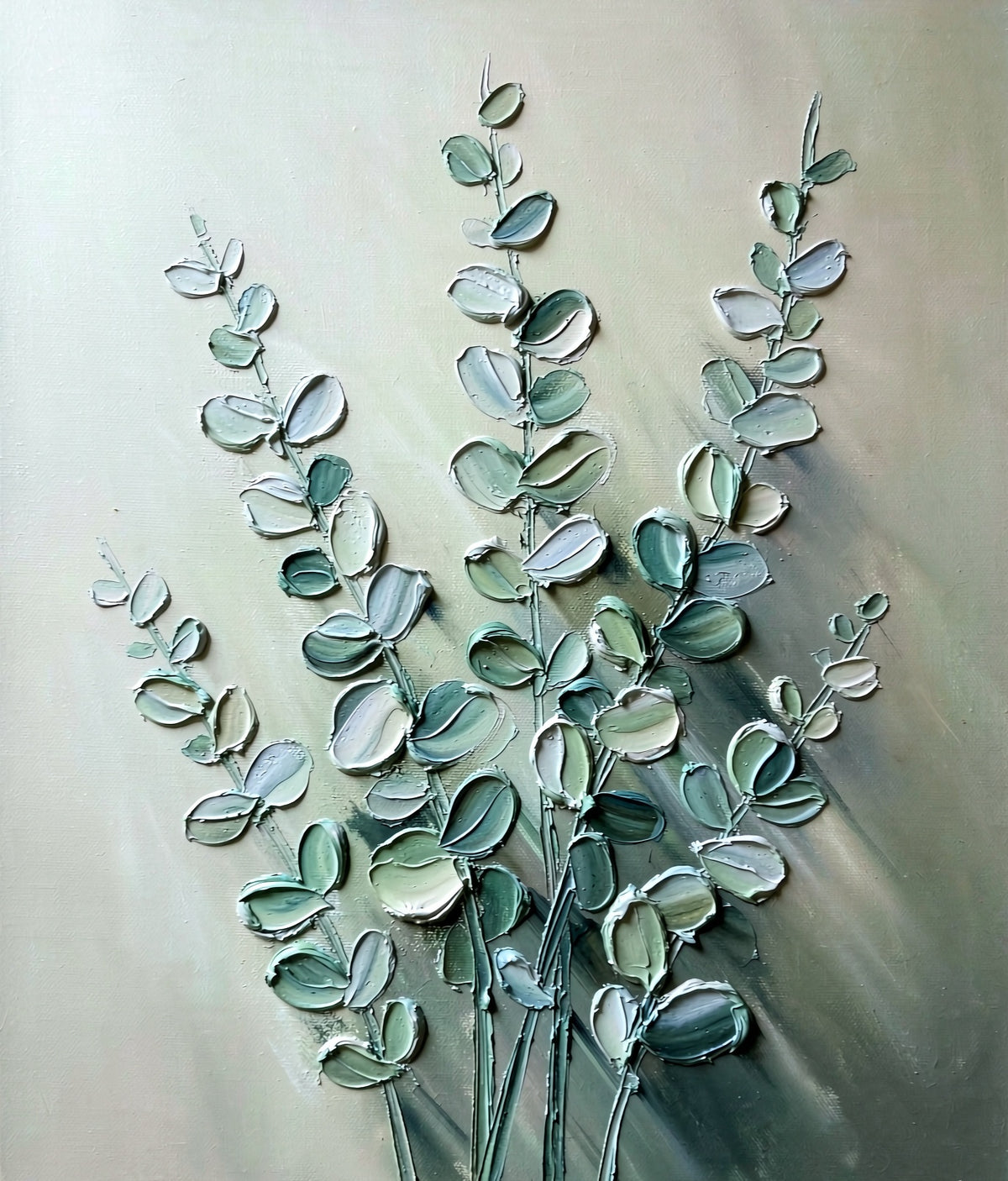Silver leaf eucalyptus botanical painting