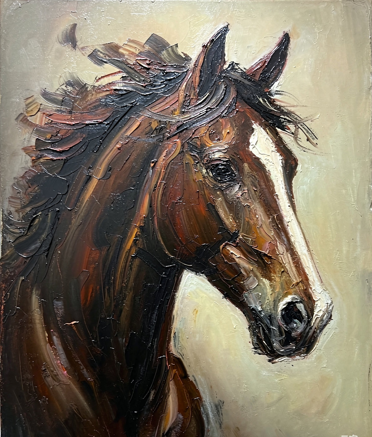 Horse original oil painting