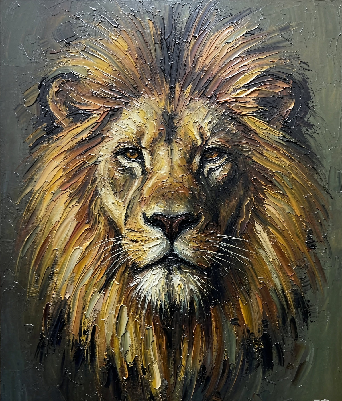 Lion original oil painting